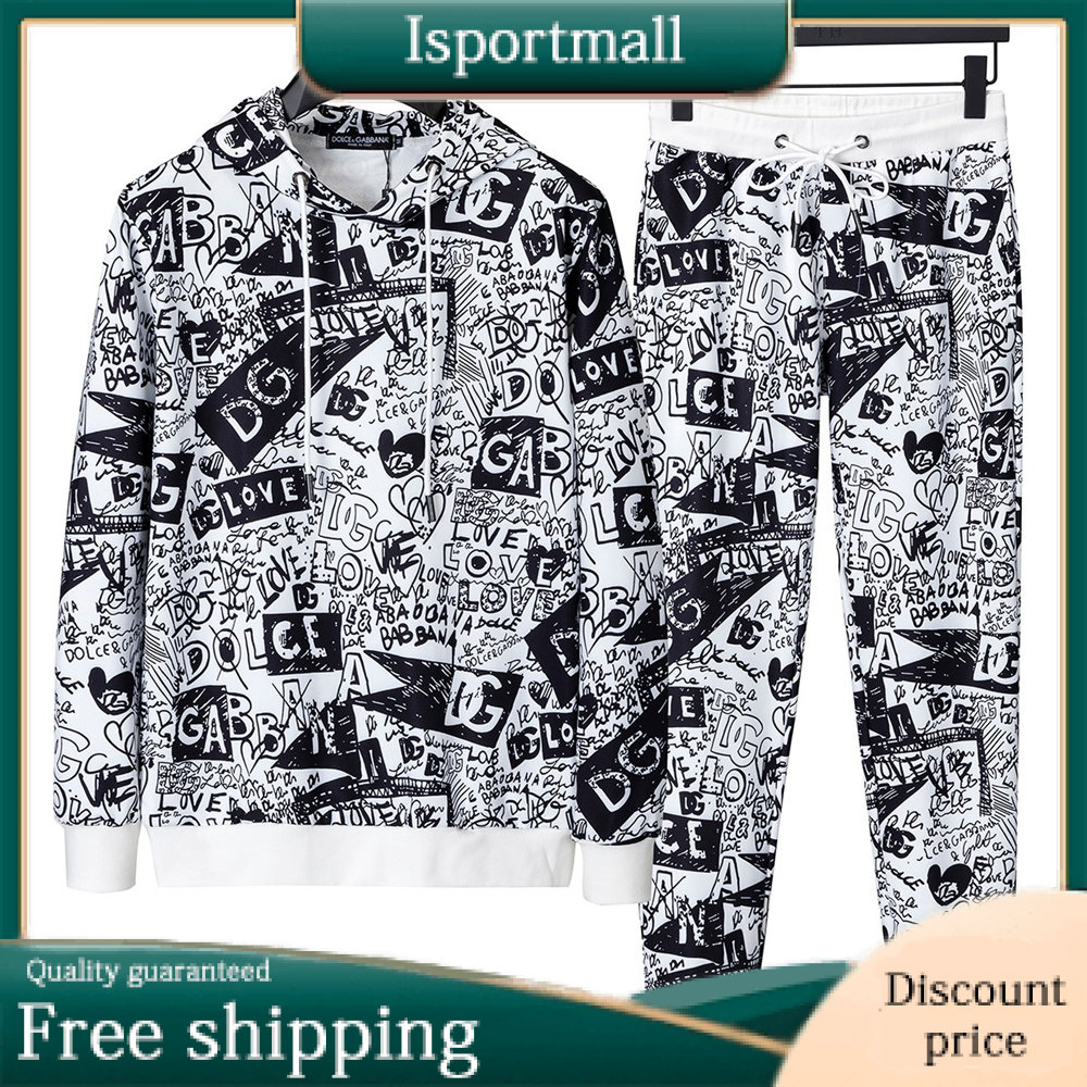 Dolce & Gabbana's simple black casual sports suit-Isportmall