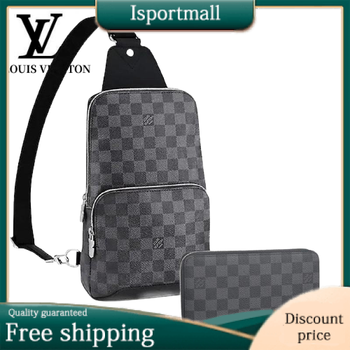 [Cash on delivery] [Free shipping] Body bag and long wallet 2-piece set Great value N41719+N60111-Isportmall