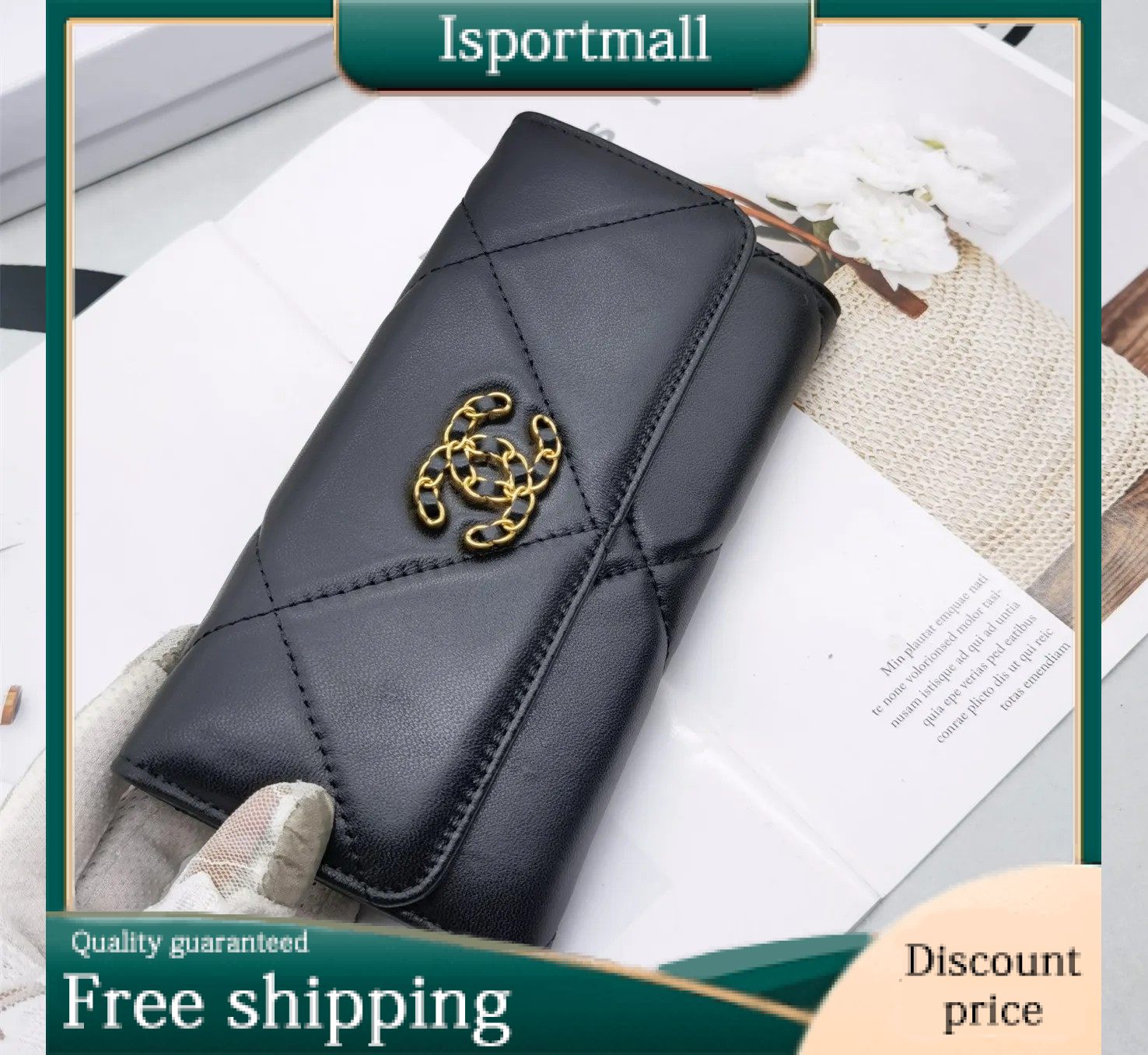 Chanel 8001 wallet 19x10cm-Isportmall