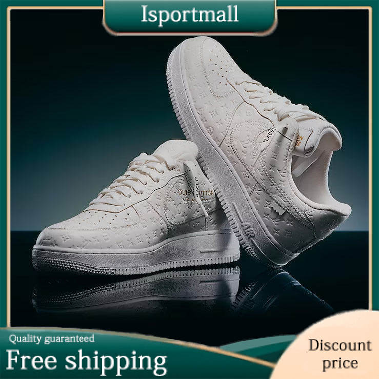[New product release] [This year's new product] LOUIS VUITTON x Nike Air Force 1 White [Cash on delivery]-Isportmall