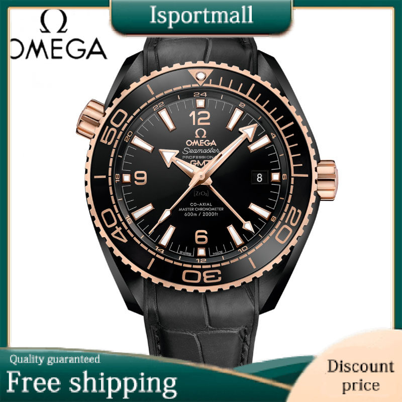 Omega Seamaster Planet Ocean Master Chronometer GMT Deep Black-Isportmall