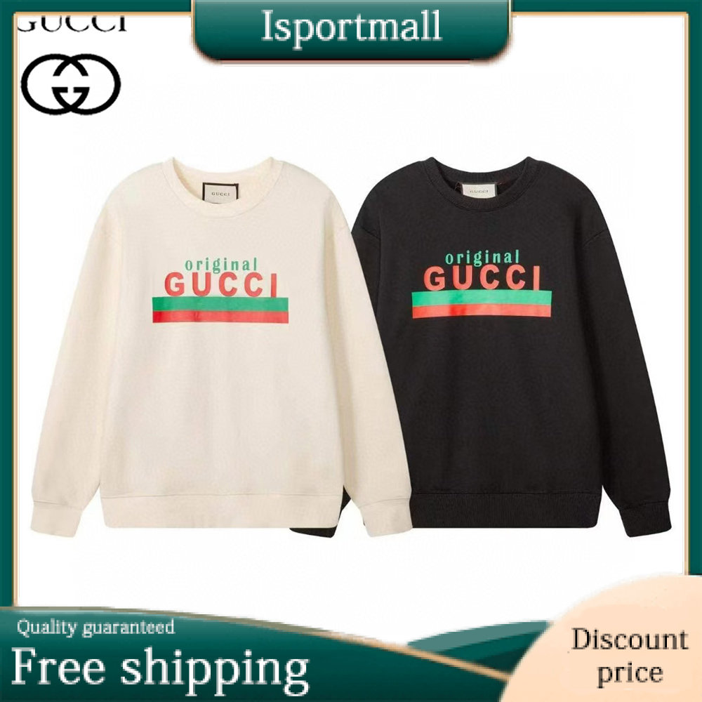 Tax included! GUCCI logo print cotton hoodie-Isportmall