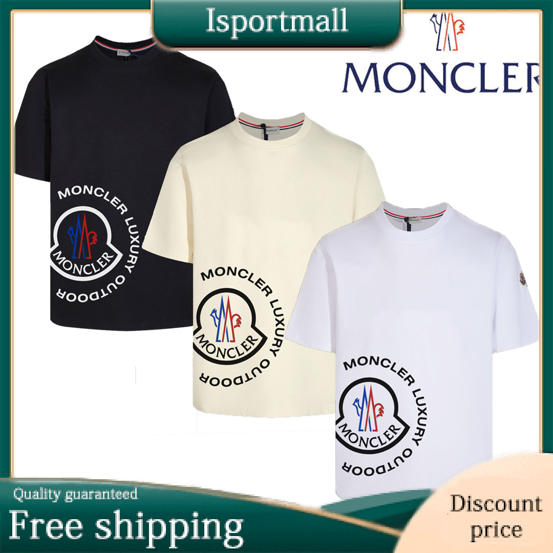 Moncler logo print short sleeve crew neck T-shirt, sweat absorbing, quick drying, unisex, 2025 new item-Isportmall