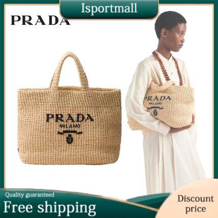 [PRADA] Paris exclusive! Not available in Japan! The popular raffia tote bag with a summery feel-Isportmall