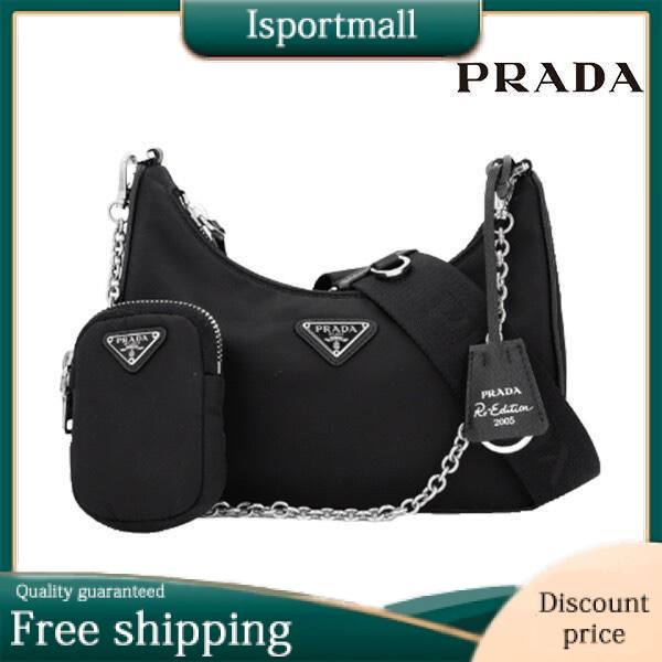 PRADA Re-Edition 2005 Nylon Shoulder Bag Black-Isportmall