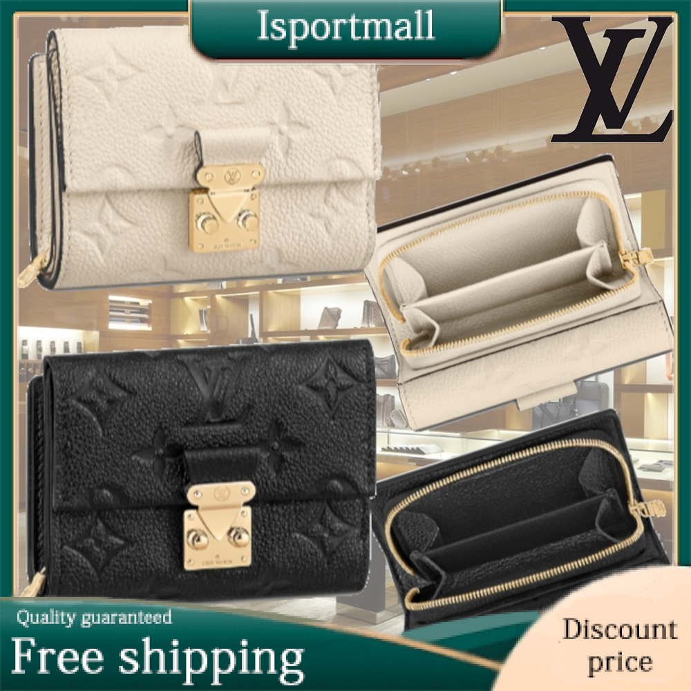 LV Portefeuille Compact Wallet Monogram Coin Black and White M80880/M81071-Isportmall