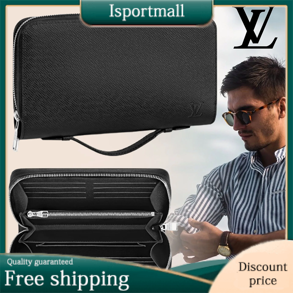 Large capacity wallet, black, large handbag, clutch bag, Louis Vuitton M44275-Isportmall