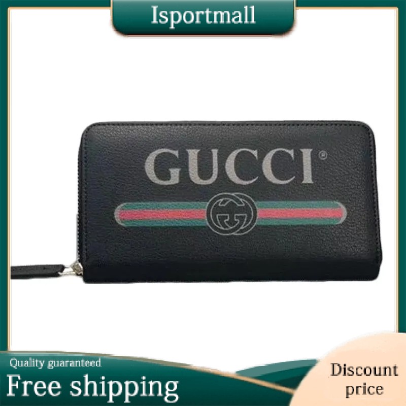 GUCCI (Gucci) [Gucci Print] Leather Zip Around Wallet-Isportmall