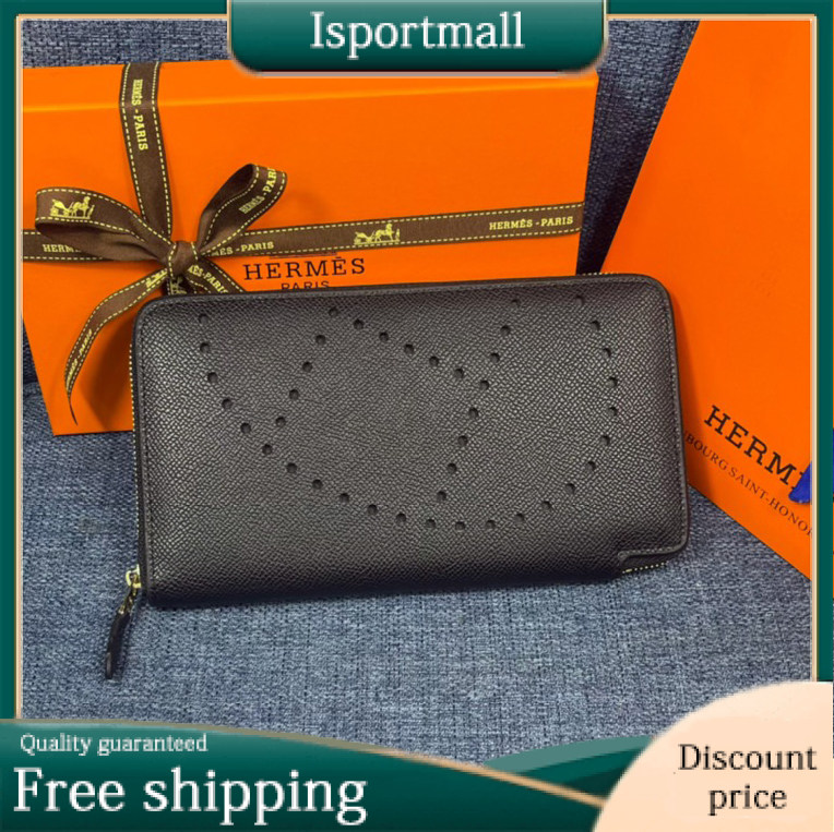 Hermes Leather Continental Wallet Wallet Bi-fold Wallet-Isportmall