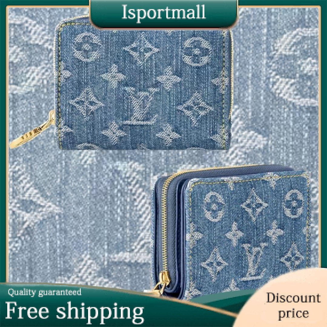 Japan-exclusive Louis Vuitton Portefeuille Lou mini wallet, popular, blue, M83160-Isportmall