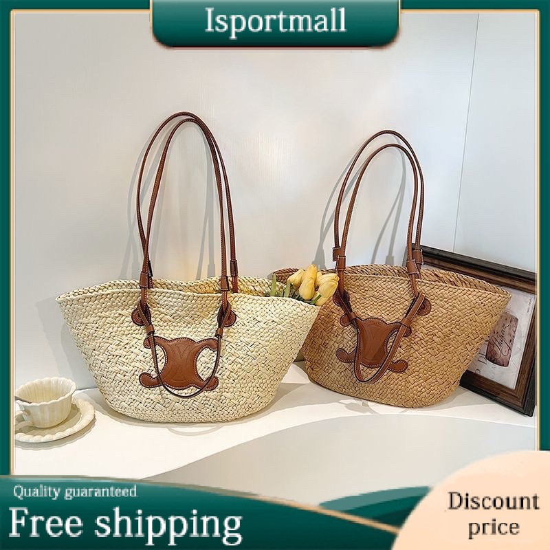Celine straw bag new vegetable basket-Isportmall